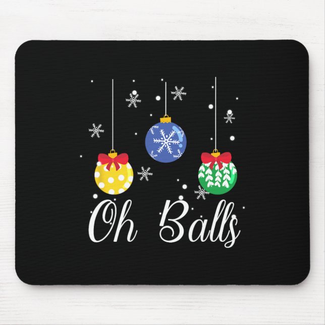 Balls Christmas Ornament Buffalo Plaid Family Pyja Mouse Mat (Front)