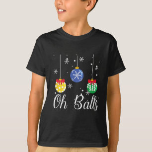 Balls Christmas Ornament Buffalo Plaid Family Pyja T-Shirt