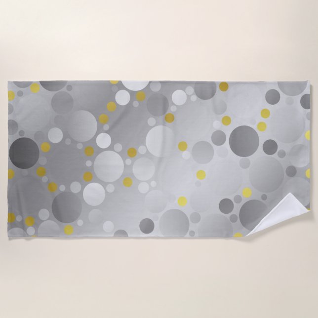 balls, colour, colourful + pattern, house  beach towel (Front)