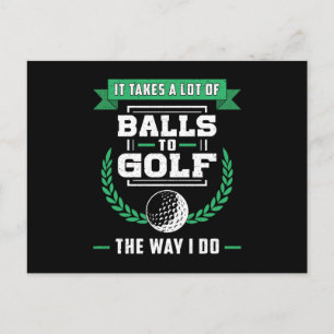 Balls Of Golf Player Golfer Golfing Sports Funny Postcard