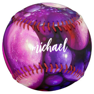 balls of stones purple softball