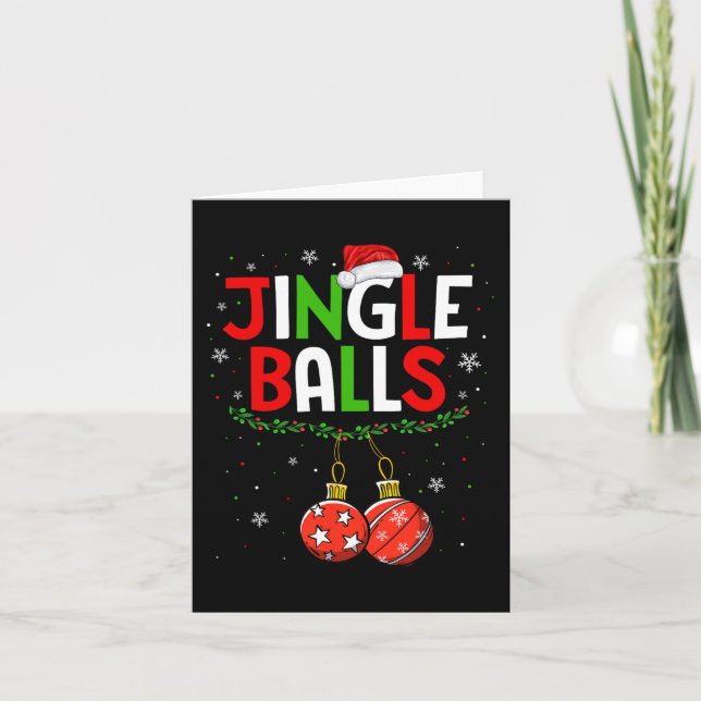 Balls Tinsel Matching Chestnuts Christmas Couple 1 Card (Front)