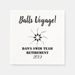 Balls Voyage Swim Team Retirement Vasectomy Napkin