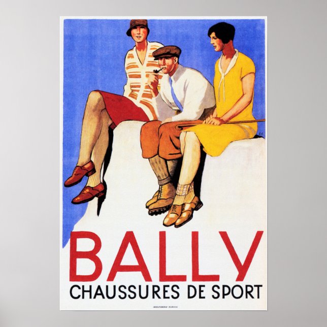 BALLY Chaussures De Sport Old French SHOES Advert Poster (Front)
