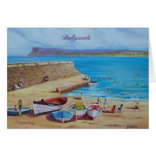 Ballycastle Harbour, County Antrim oil painting by (Front Horizontal)