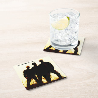 BallyRotters.com Silhouette  - Beer Mats Square Paper Coaster