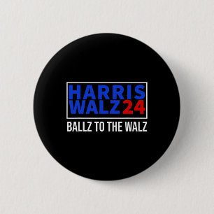 Ballz To The W Harris W 2024 Kalama Harris Waltz 2 6 Cm Round Badge