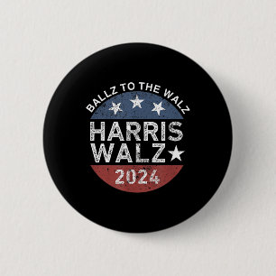 Ballz To The W Harris W 2024 Kalama Harris Waltz 2 6 Cm Round Badge