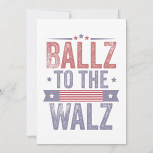 Ballz to the Walz Harris Waltz 2024 Election Thank You Card