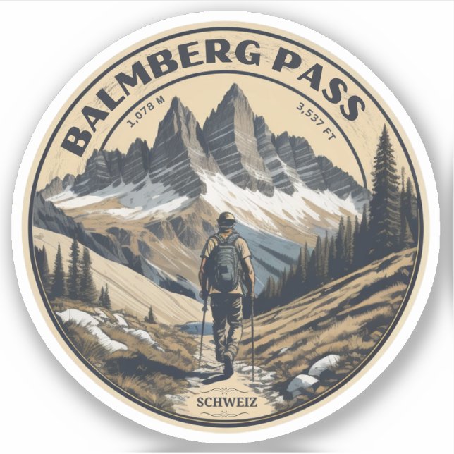 Balmberg Pass swiss alps hiking trails (Front)
