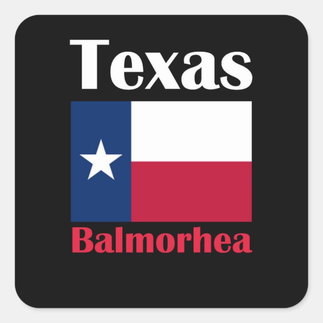 Balmorhea TX Square Sticker (Front)