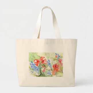 Balsam and Lobelia flowers Large Tote Bag
