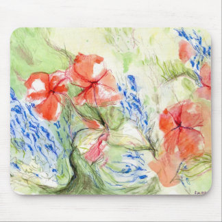 Balsam and Lobelia flowers Mouse Mat