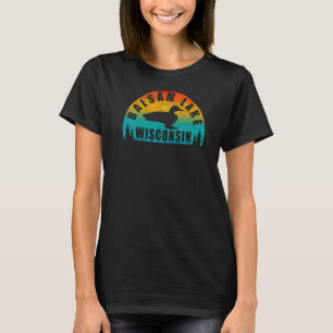Balsam Lake Northern Wisconsin Sunset Loon T-Shirt