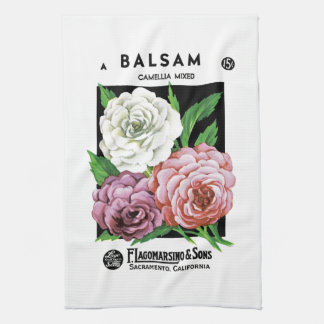 Balsam Seed Packet Label Tea Towel