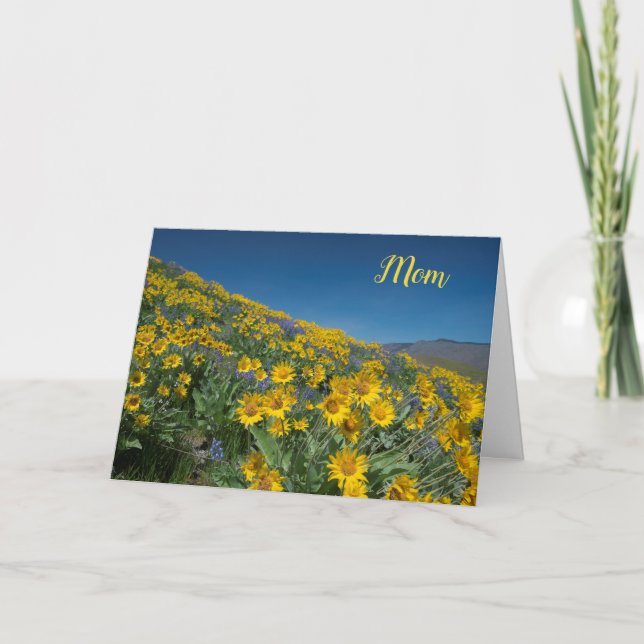 Balsamroot bloom Mother's Day Card (Front)