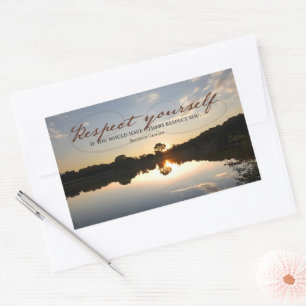 Baltasar Gracian Inspirational Quote "Respect" Rectangular Sticker