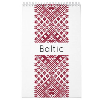 Baltic Latvian Traditional Folk Pattern Calendar