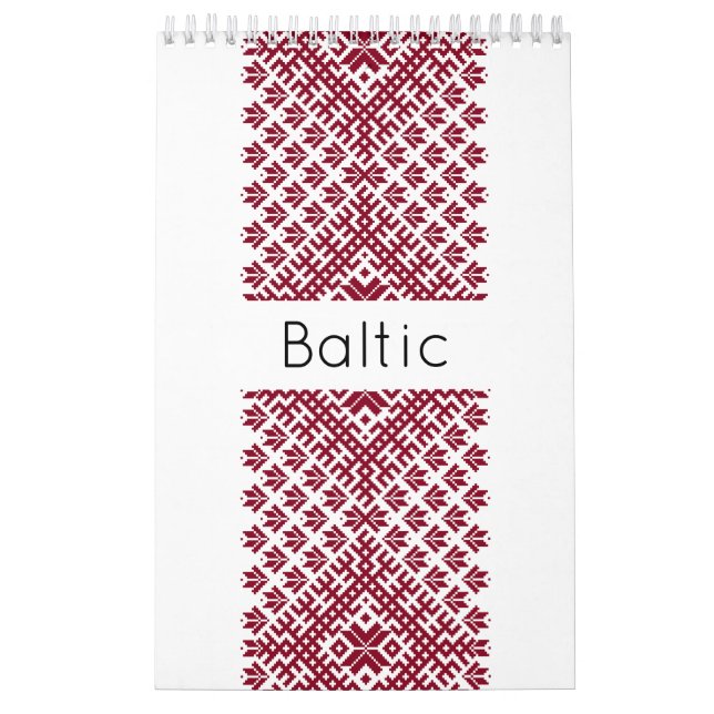 Baltic Latvian Traditional Folk Pattern Calendar (Cover)