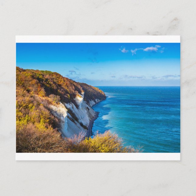 Baltic Sea coast on the island Moen in Denmark Postcard (Front)