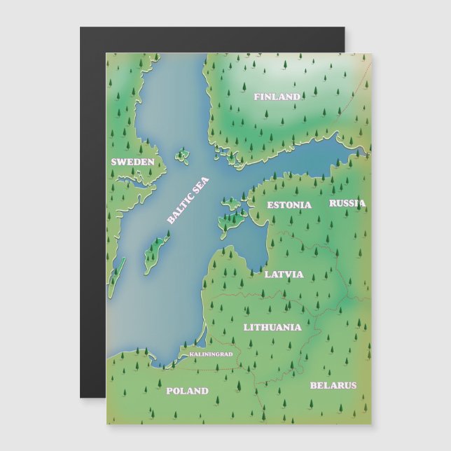 Baltic sea map (Front/Back)