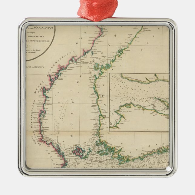 Baltic Sea Metal Tree Decoration (Front)