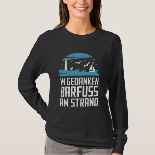 Baltic Sea North Sea Coast in Thought Barefoot on T-Shirt