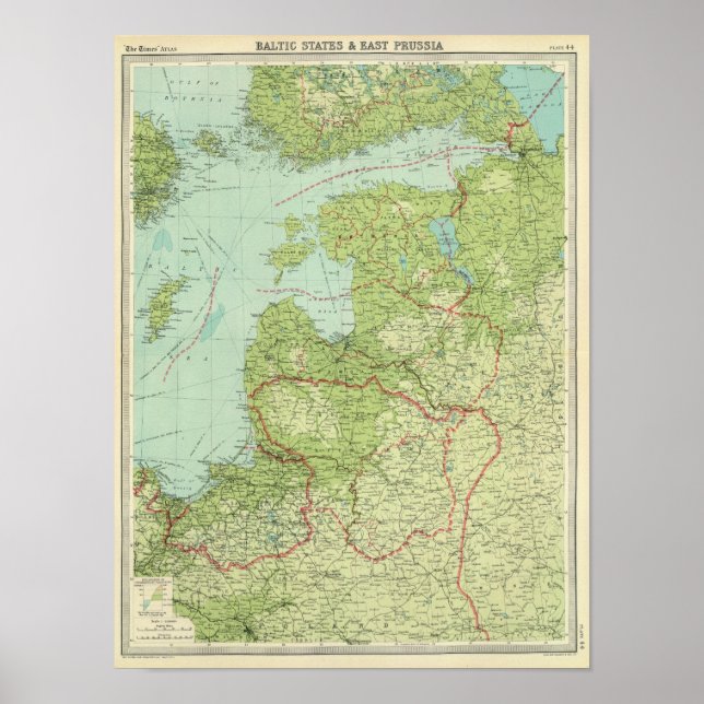 Baltic States & East Prussia Poster (Front)