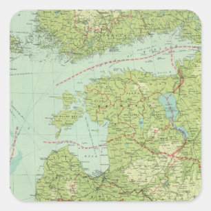 Baltic States & East Prussia Square Sticker