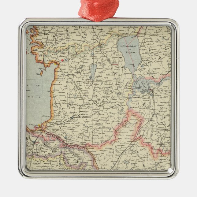 Baltic States Metal Tree Decoration (Front)