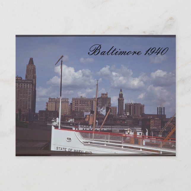 Baltimore 1940 Postcard (Front)