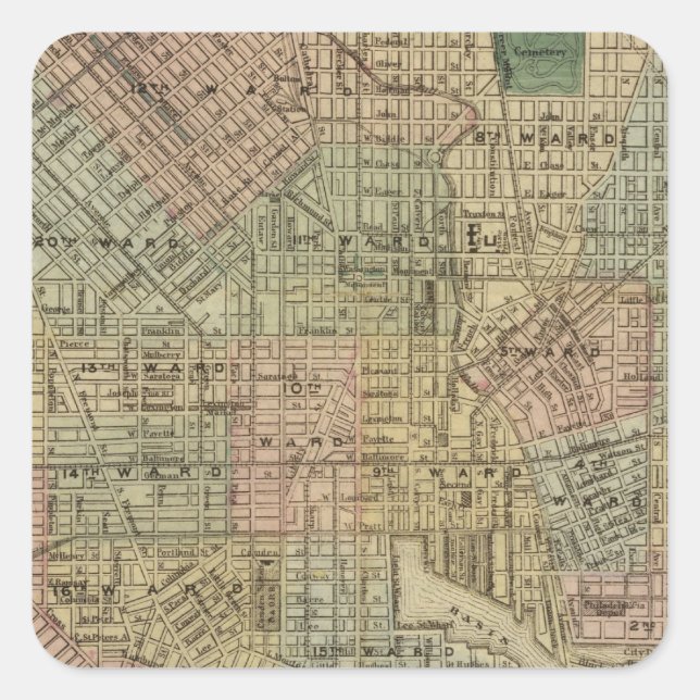 Baltimore 2 square sticker (Front)
