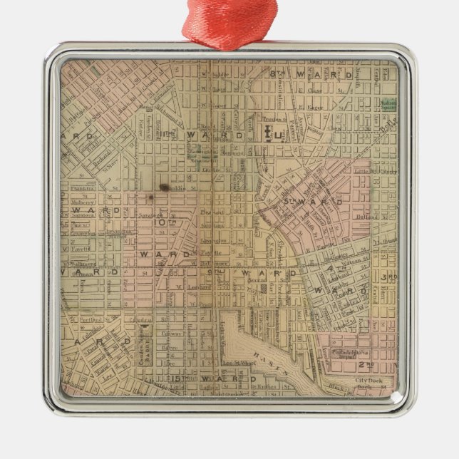 Baltimore 3 metal tree decoration (Front)