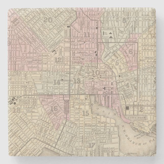 Baltimore 4 stone coaster (Front)