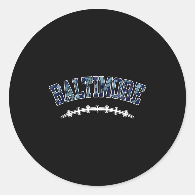 Baltimore American Football Team Srit  Classic Round Sticker (Front)