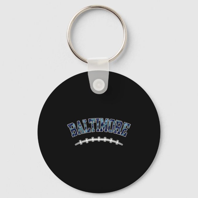 Baltimore American Football Team Srit  Key Ring (Front)
