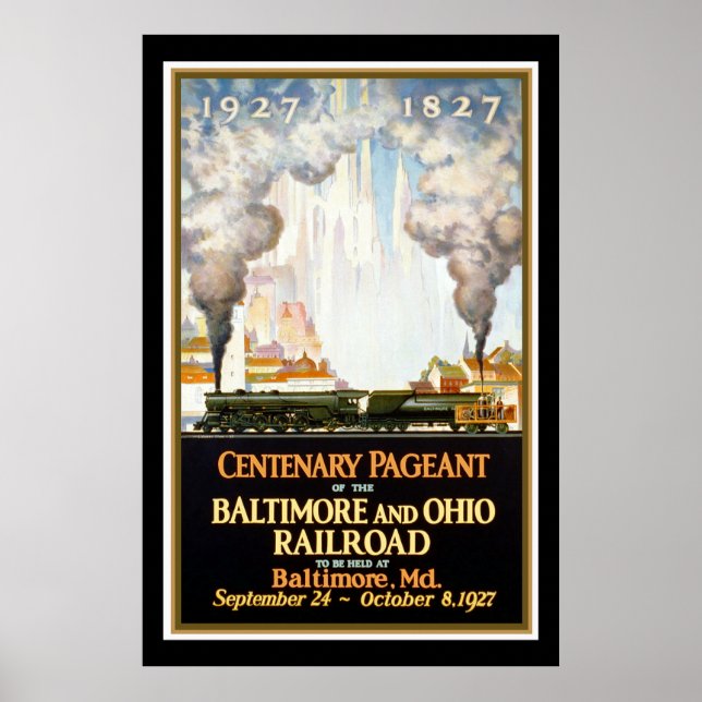 Baltimore and Ohio Railroad Centenary Pageant Poster (Front)