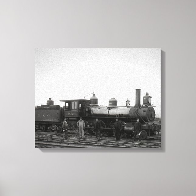 Baltimore and Ohio Railroad Engine # 932 Canvas Print (Front)