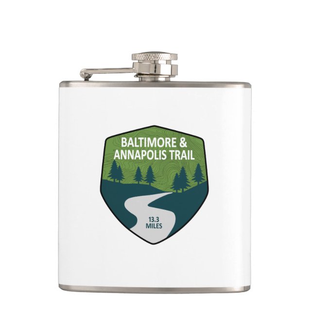 Baltimore & Annapolis Trail Hip Flask (Front)