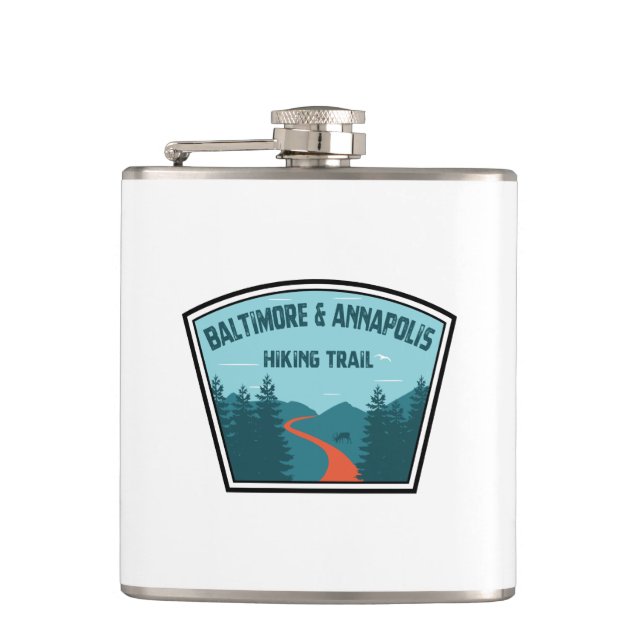 Baltimore & Annapolis Trail Hip Flask (Front)