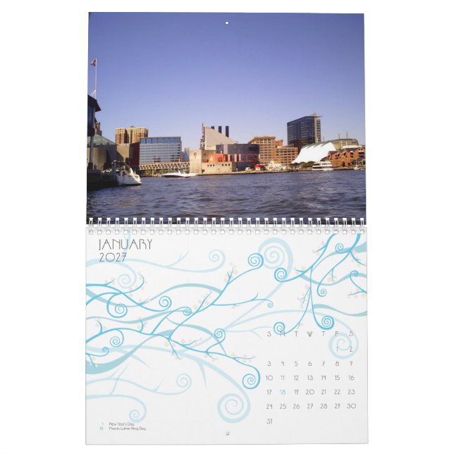 Baltimore Aquarium Calendar (Jan 2027)