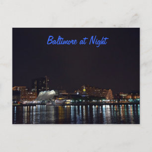 Baltimore at Night Postcard