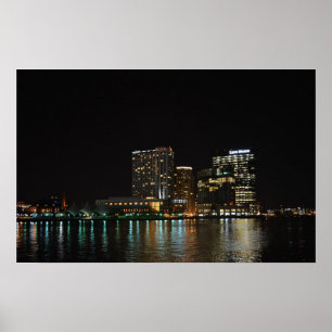 Baltimore at Night Poster