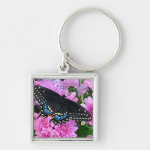 Baltimore Chequered Butterfly Key Ring