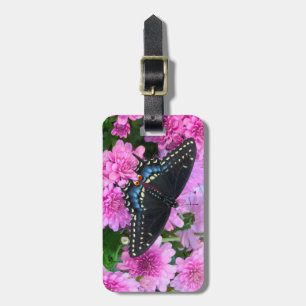 Baltimore Chequered Butterfly Luggage Tag