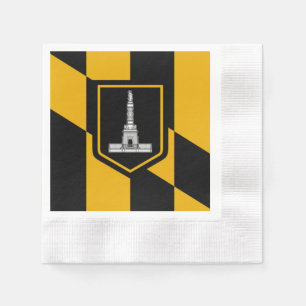 Baltimore city flag napkin