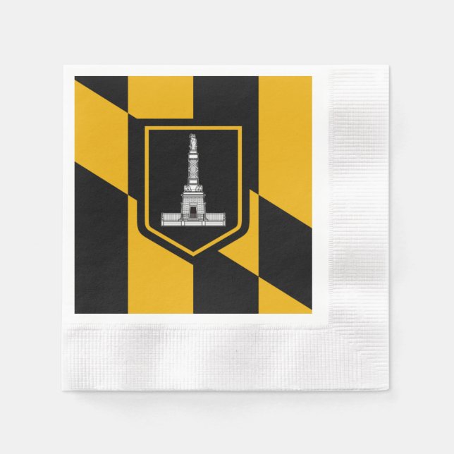Baltimore city flag napkin (Front)
