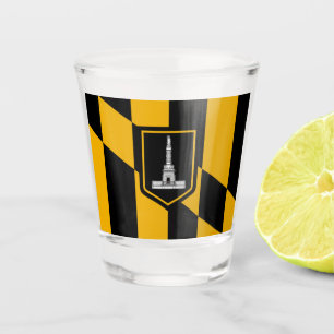 Baltimore city flag shot glass