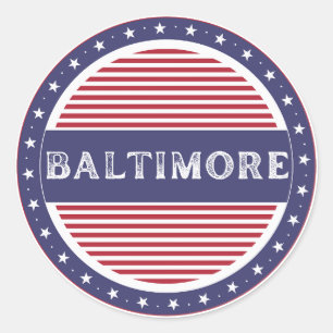 Baltimore City Pride Emblem – American Identity Classic Round Sticker