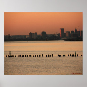 Baltimore City Sunset Poster